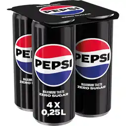 Albert Heijn Pepsi Zero sugar 4-pack aanbieding