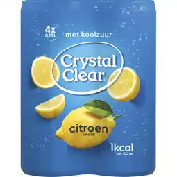 Albert Heijn Crystal Clear Lemon blik 4-pack aanbieding