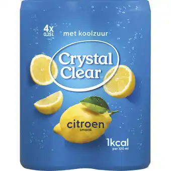 Albert Heijn Crystal Clear Lemon blik 4-pack aanbieding
