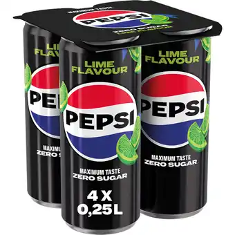 Albert Heijn Pepsi Zero sugar lime 4-pack aanbieding