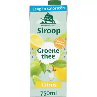 Albert Heijn Van de Boom Groene thee citrus siroop aanbieding