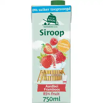 Albert Heijn Van de Boom Aardbei framboos siroop 0% suiker aanbieding