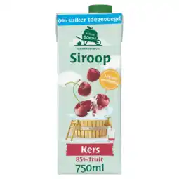 Albert Heijn Van de Boom Kers siroop 0% suiker aanbieding