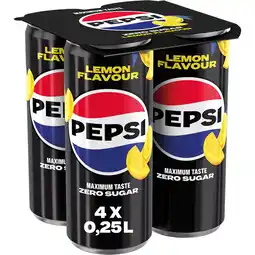 Albert Heijn Pepsi Zero sugar lemon 4-pack aanbieding
