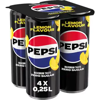 Albert Heijn Pepsi Zero sugar lemon 4-pack aanbieding