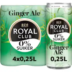 Albert Heijn Royal Club Ginger ale 0% 4-pack aanbieding