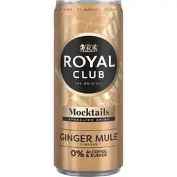 Albert Heijn Royal Club Mocktails ginger mule flavour 0% alcohol aanbieding