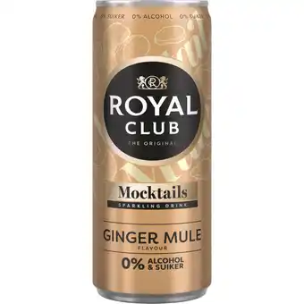 Albert Heijn Royal Club Mocktails ginger mule flavour 0% alcohol aanbieding