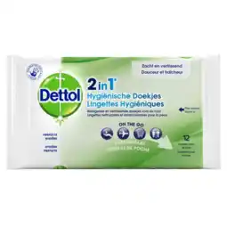 Albert Heijn Dettol 2 in 1 hygiënische doekjes aanbieding
