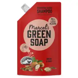 Albert Heijn Marcel's Green Soap Argan & oudh shampoo refill aanbieding