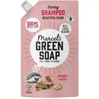 Albert Heijn Marcel's Green Soap Argan & oudh shampoo refill aanbieding