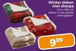 Trekpleister Winter deken met sherpa aanbieding
