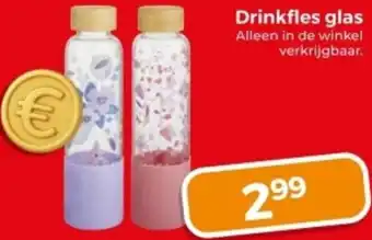Trekpleister Drinkfles glas aanbieding