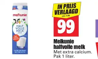 Dirk Melkunie halfvolle melk 1 liter aanbieding