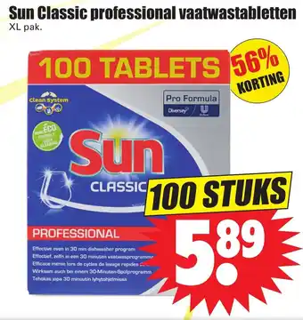 Dirk Sun Classic professional vaatwastabletten aanbieding