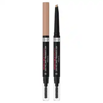 Kruidvat L'Oréal Paris Infaillible 24H Brow 6.0 Dark Blonde Filling Triangular Pencil aanbieding