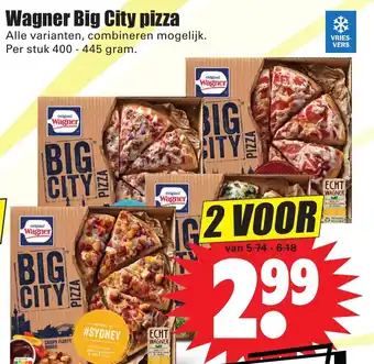 Dirk Wagner Big City pizza 400-445g aanbieding