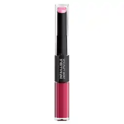 Kruidvat L'Oréal Paris Infaillible 24H 216 Relentless Rose Lipstick aanbieding