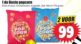 Dirk 1 de Beste popcorn 175g aanbieding