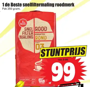 Dirk 1 de Beste snelfiltermaling roodmerk 250g aanbieding