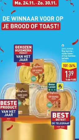 ALDI Daylicious Kip kerrie, oude kaas of kip bamba salade aanbieding