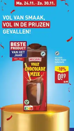 ALDI Milsani Volle chocolademelk aanbieding