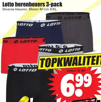 Dirk Lotto herenboxers 3-pack aanbieding