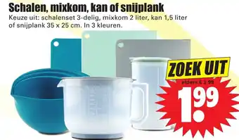 Dirk Schalen, mixkom, kan of snijplank aanbieding