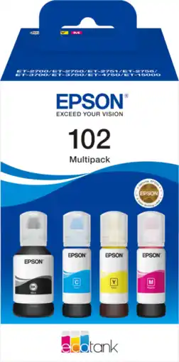 Coolblue Epson 102 Inktflesjes Combo Pack Kleur aanbieding