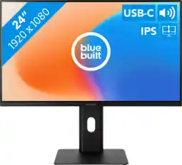Coolblue BlueBuilt 24 inch Full HD Monitor met USB C aanbieding