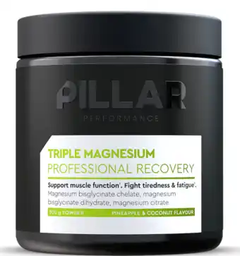 De Online Drogist Pillar Performance Triple Magnesium Powder Pineapple & Coconut aanbieding