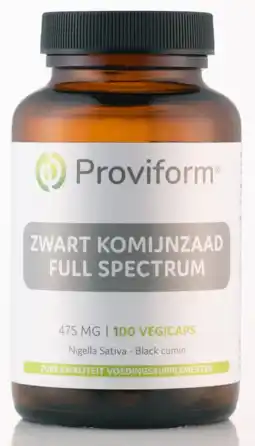 De Online Drogist Proviform Zwart Komijnzaad Full Spectrum Capsules aanbieding