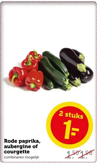 Coop Rode paprika, aubergine of courgette aanbieding