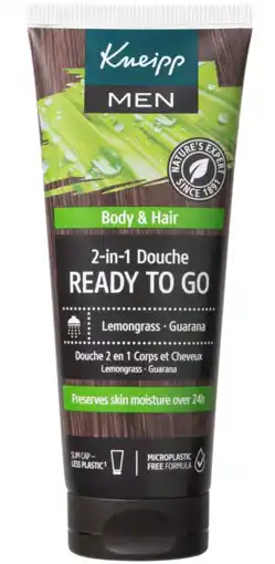 De Online Drogist Kneipp Mini 2-in-1 Men Douchegel & Shampoo Ready To Go aanbieding