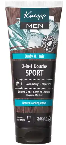 De Online Drogist Kneipp Mini 2-in-1 Men Douchegel & Shampoo Sport aanbieding