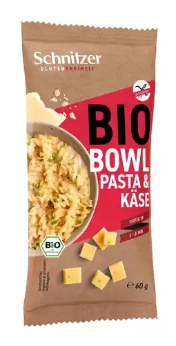 De Online Drogist Schnitzer Gluten Freiheit Bio Bowl Pasta & Käse aanbieding