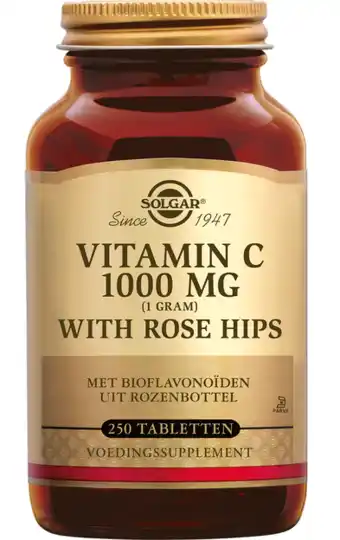 De Online Drogist Solgar Vitamine C with Rose Hips (Rozenbottel) 1000 mg Tabletten aanbieding