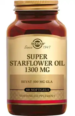De Online Drogist Solgar Super Starflower (Borage) Oil 1300 mg (300 mg GLA) Softgels aanbieding