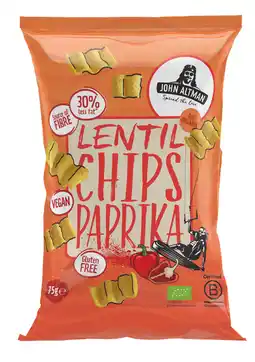 De Online Drogist John Altman Lentil Chips Paprika Bio aanbieding