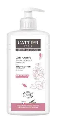 De Online Drogist Cattier Nourishing Bodylotion Sheabutter Geranium aanbieding
