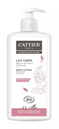 De Online Drogist Cattier Nourishing Bodylotion Sheabutter Geranium aanbieding
