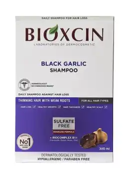 De Online Drogist Bioxsine Black Garlic Shampoo aanbieding
