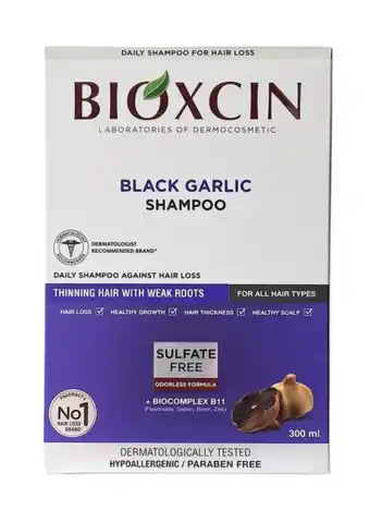 De Online Drogist Bioxsine Black Garlic Shampoo aanbieding