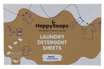 De Online Drogist HappySoaps Laundry Detergent Sheets White aanbieding