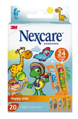 De Online Drogist Nexcare Bandages Happy Kids 19 mm x 72 mm aanbieding