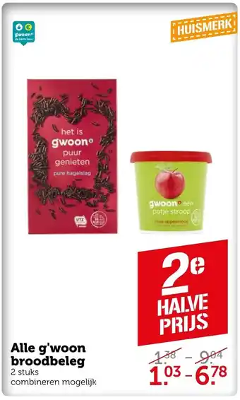 Coop Alle g'woon broodbeleg aanbieding