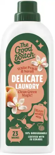 De Online Drogist The Good Witch Wol Wasmiddel Delicate White Peach & Neroli aanbieding
