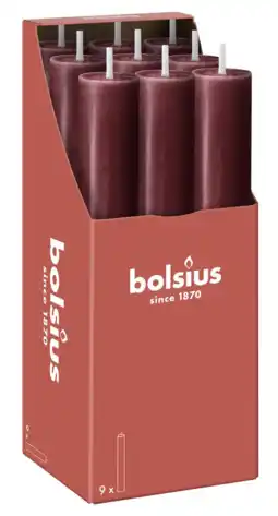 De Online Drogist Bolsius Rustiek Tafelkaars XL Red Velvet aanbieding