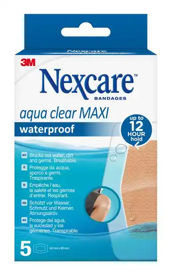 De Online Drogist Nexcare Aqua Clear Maxi Waterproof Bandages aanbieding