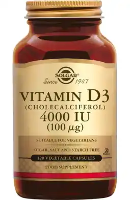 De Online Drogist Solgar Vitamine D3 4000 IU Capsules aanbieding
